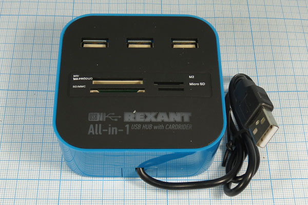 шнур шт USB A-гн USB Ax3+картридер\0,5м\HAB\чер\ шнур шт USB A-гн USB Ax3+картридер\0,5м\HAB\чер\