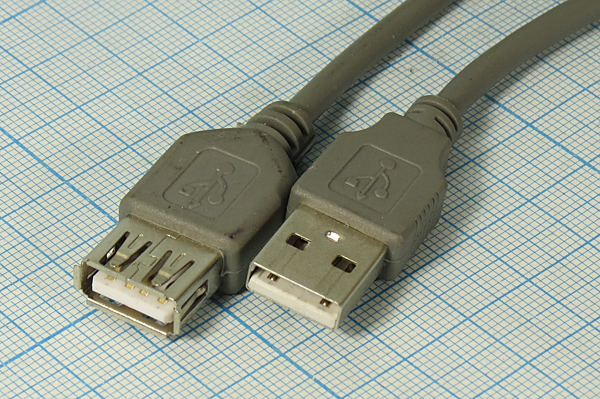 шнур шт USB A-гн USB A\3м\\сер/пл\сер\USB шнур шт USB A-гн USB A\3м\\сер/пл\сер\USB