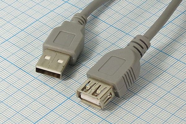 шнур шт USB A-гн USB A\5м\\сер/пл\сер\USB шнур шт USB A-гн USB A\5м\\сер/пл\сер\USB