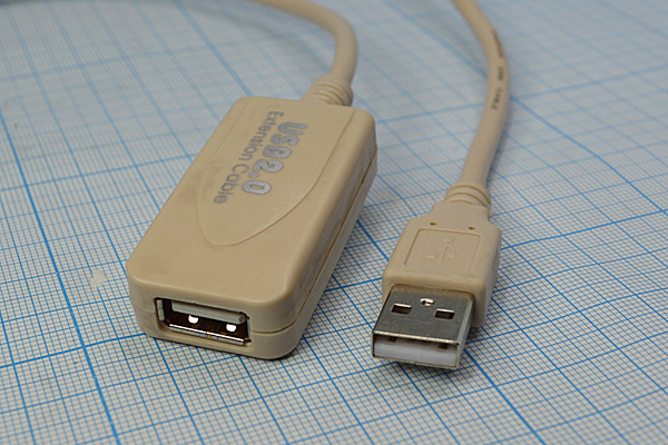 шнур шт USB A-гн USB A\10м\усил\сер/пл\сер\ шнур шт USB A-гн USB A\10м\усил\сер/пл\сер\