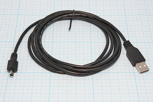 шнур шт USB A-шт miniUSB B 4P\1,8м\Ni/пл\ шнур шт USB A-шт miniUSB B 4P\1,8м\Ni/пл\