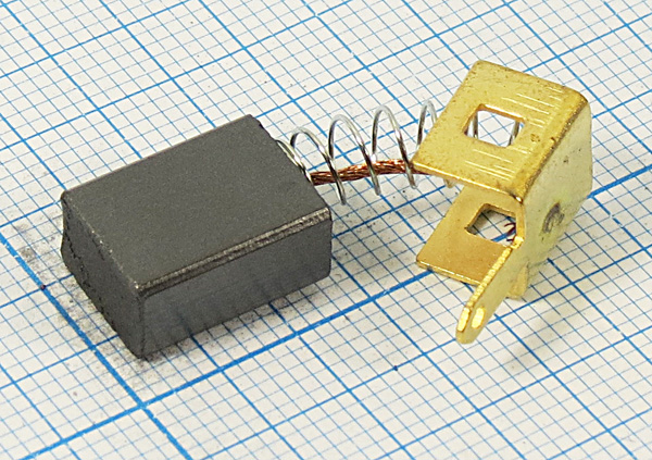 двиг щетка\ 6,0x 9x12\пруж/пятак 8,5x9\\УШМ125-110