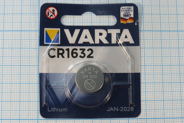бат 3В\ 60мАч\16x3,2\Li\CR1632\VARTA бат 3В\ 60мАч\16x3,2\Li\CR1632\VARTA