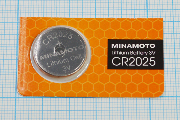 бат 3В\ 145мАч\20,0x2,5\Li\CR2025\MINAMOTO бат 3В\ 145мАч\20,0x2,5\Li\CR2025\MINAMOTO